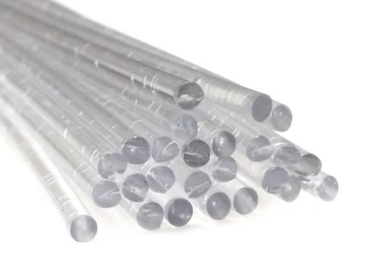 Plastic welding rods ABS 3mm Round Transparent 25 rods